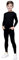 Kids Thermal Long Johns Full Sleeve Top & Bottom Trouser Underwear (BLACK TOP 3-5)