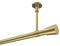 INTERDECO Vorhangstange (Deckenmontage) 20 mm Ø Gardinenstange Messing-Optik Typ 10194633 AZA, 100 cm