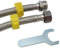 CYILIUEN Pack of 2 30 cm M10 x 1/2 Flexi Pipe Extend Connectors Flexi Pipes Tails with Installation Tools, Tap Fittings for Kitchen Sink, Bathroom Basin, 1407D10