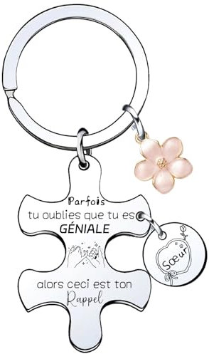 LKJHGF Cadeau Soeur Porte Clef Cadeau Soeur Anniversaire Cadeau Pour Soeur Cadeau Grande Soeur Cadeau Cousine Cadeau Belle Soeur Cadeau Famille Porte Clef Femme Cadeau Anniversaire Cadeaux De NoëL (5)