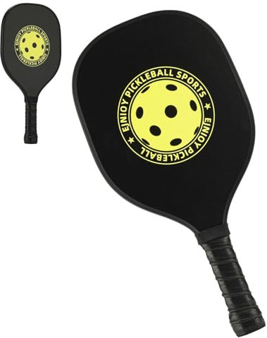 Generisch Pala de pelota de playa, remo antideslizante para pickle ball | Pala de madera ligera, antideslizante y robusta con mango acolchado cómodo para barrios y parques
