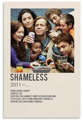TANGYI Shameless Poster auf Leinwand, Wandkunst, Vintage, ästhetisches Poster, dekorativ für Wohnzimmer, Schlafzimmer, 20 x 30 cm, ungerahmter Stil
