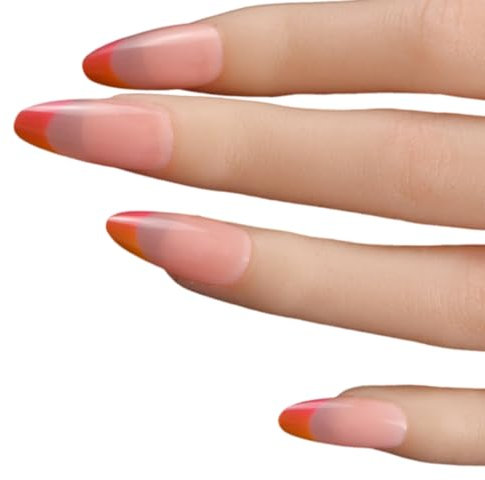 XAGMODSHN Boîte de 600 faux ongles French Tip à presser en amande