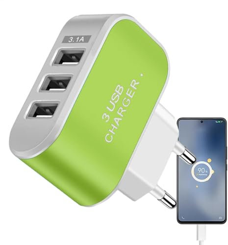 Lunaobrik USB Ladegerät Würfel Block Schnellladegerät - Block USB Leuchtendes Ladegerät 3 | Intelligenter USB brillant für Smartphone, Zuhause