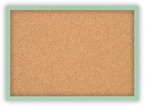 CLAMARO 'Memo' Pinnwand Kork 120 x 90 mit Rahmen | Salbei Pastell | Korkwand mit MDF-Holz Bilderrahmen und Metall Aufhängern (Qerformat & Hochformat) | Inkl. 10 Reißzwecken