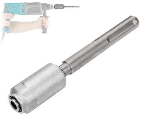 SDS Max auf SDS Plus Adapter für Bohrhämmer,Adapterstück zur benutzung von Beton Bohrer oder Meißel Maschinen Adapter SDS Max SDS Plus für Aufnahme Bohrfutter Hammerbohrer (Silber)