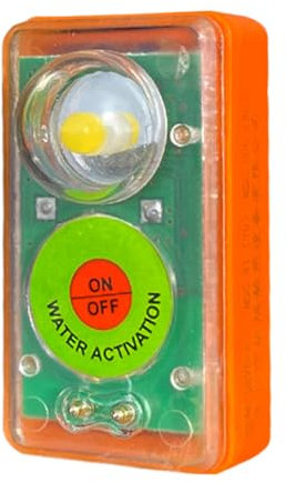 Wasseraktiviertes LED Sicherheitslicht für Rettungswesten Licht und Taschenlampe auf dem Boot | Ladeblitz, wasserdicht für Beleuchtung und Sicherheit auf dem Boot beim Wassersport, Angeln, k