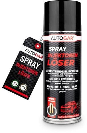 AUTOGAR® Injektor Löser Spray 400ml - Für festsitzende Diesel-Injektoren & Glühkerzen - Mit Kälteschock-Effekt & Hochwirksamer Kriechformel - Rostlöser Spray bei Verkokung & Korrosion