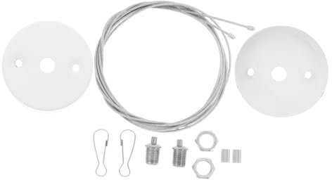 Alipis 2 Sätze Ketten -spotlight -accessoires Lampenketten Für Evakuierungsschilder Aufhängekette Für Notlampen Leichte Hängende Kette Lichterkette Weiß Eisen