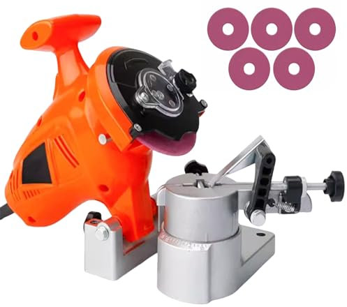 Electric Chainsaw Sharpener - 250W Power & 8400RPM Speed with 5 Grinding Wheels for Efficient Chain Maintenance