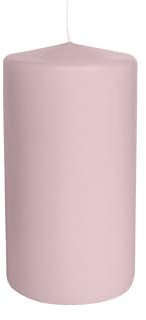 Set da 12 candele -diametro 5 cm -altezza 8 cm- non profumate-Colore Rosa Antico-Cereria di Giorgio