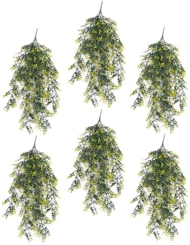 Leaf Artificial Hanging Plants Multipacks Fire Resistant UV Resistant, 6 X 76cm Variegated Plant