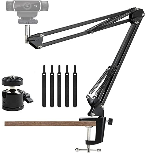 AUBEST Webcam, Stand de trépied Webcam de Bureau avec stabilisateur Boom Suspension Boom Sciseur Bras Caméra Web Stands for Web CAM C922 C930E C920(Type 2)