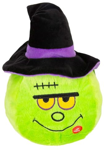 VFM e-Store - Frankinstein Singing Soft Toy Halloween Themed Plush -Trick Or Treat - Festive Party Gift - October 31St - 30cm X 20cm Green X 1