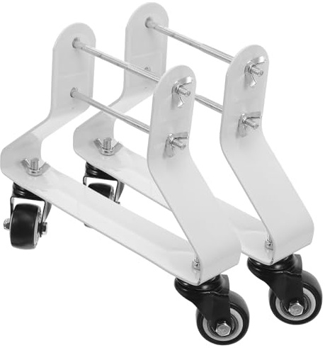 WEKADRIN 2PCS Radiator Feet with Wheels for Oil Filled Radiators Heater Holder with Swivel Caster Wheels and Brakes Mobile Pulley Brackets for Stable Silent Movement and Flexible