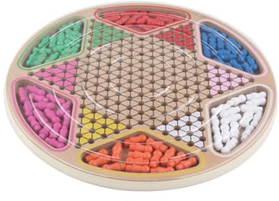 Parliky Holz Gobang und Desktop Halma – Brettspiel Glatte Oberfläche Sicheres Holzmaterial Familienspiel für Reisen und Freizeit