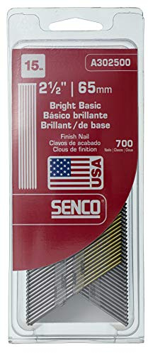 SENCO FASTENING SYSTEMS 2-1/2-Inch 15-Gauge Galvanized Angld Brad Nails, 700Ct.