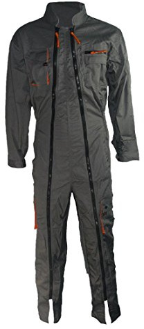 Deltaplus M2CDZBMTM Mach2 Arbeitskombination Aus Polyester Baumwolle - Doppelter Reissverschluss, Marineblau-Königsblau, Größe M