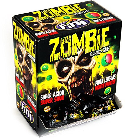 Fini Zombie - Candy Gum - Box mit 200 Kaugummi-Bonbons einzeln verpackt