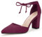 Allegra K Women's Ankle Tie Point Toe Dress Court Shoes Burgundy 5.5 UK/Label Size 7.5 US