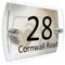 CS Printing House Number Sign Plaque Garden Glass Effect Acrylic Sign Door Plate Marble Wall Display 2 Part Branded Acrylic (rice heart)