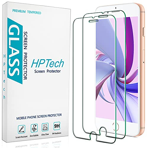 HPTech - Protector de Pantalla para iPhone 8 Plus, 7 Plus, 6S Plus, 6 Plus (2 Unidades) [Cristal Templado japonés] para Apple iPhone 8 Plus, iPhone 7 Plus, iPhone 6S Plus, iPhone 6 Plus
