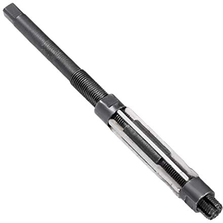 sourcing map 12,75-13,75 mm verstellbarer Hand-Reibahle HSS H8 6 gerader Nutenfräser