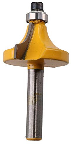 TCT Round Over Router Bit Bearing Guided Cutter 28.6mm D 9.5mm R 1/4 Shank