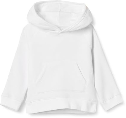 Amazon Essentials Felpa con Cappuccio Modello Pullover Bambine e Ragazze, Bianco, 10 Anni