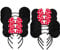 Amycute 12 Pcs Mouse Ear Headband, 6 Pcs Red Bow Headbands And 6 Pcs Solid Black Headbands for Adults and Kids Birthday Party Bag Favors (12 Pcs)