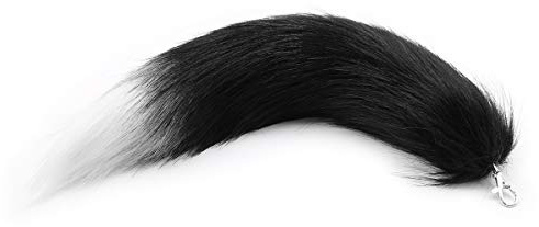 Fasching, Cosplay, Kostüm, Halloween, Party, Fuchsschwanz, modisch, Mädchen, Taschenanhänger, schwarz / weiß