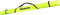BRUBAKER Langlauf Skitasche XC Touring - Skisack für 1 Paar Ski und 1 Paar Stöcke - Leichtgewicht Ski Bag Neon Gelb/Schwarz 195 cm