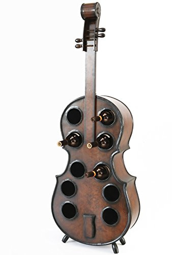 Vintiquewise Dekoratives Weinregal für 10 Flaschen, Holz, Celloform, 134 cm