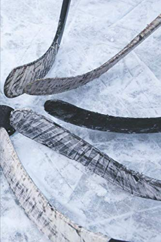 Eishockey Taktikbuch: Spieltaktiken und Anweisungen planen, üben, umsetzen mit diesem Trainingsbuch I Führe Protokoll zu allen Spielzügen und Aufstellungen I 6x9 Format I Motiv: Eishockeyschläger