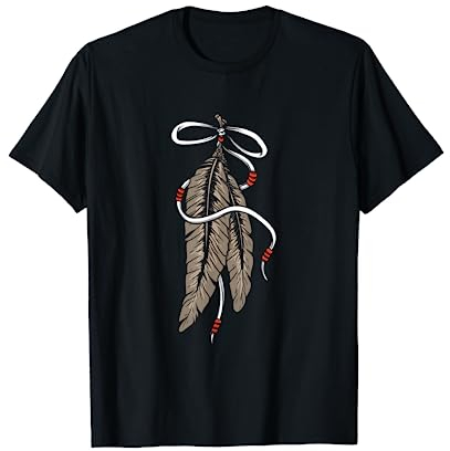 Federschmuck Indianer Schmuck Traumfänger Federn T-Shirt