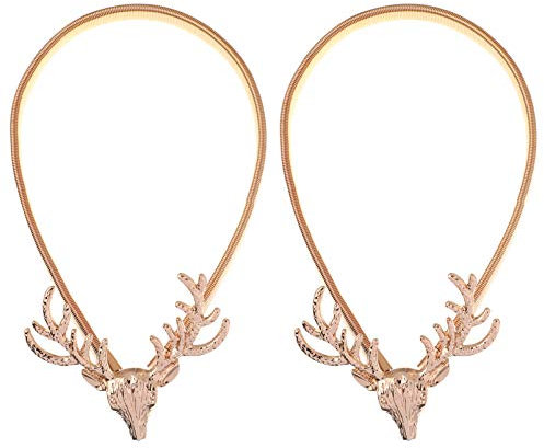 BESPORTBLE 1paar Deer Vorhang Halterungen Metall Bohren Gardinenbänder Für Schlafzimmer Küche Und Büro Goldfarben