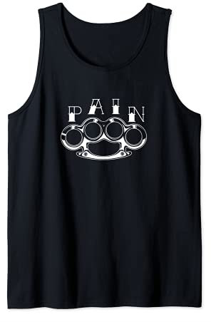 Brass Knuckles Bring the Pain Tattoo Art Tank Top