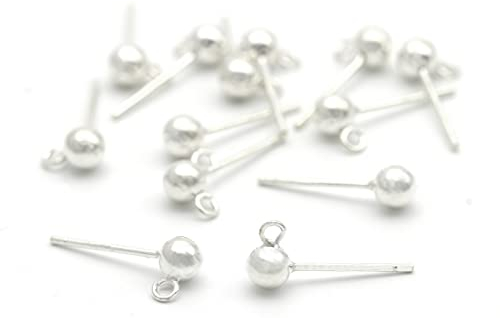 NaturSchatulle Ösen Ohrstecker Rohlinge 925 Silber Butterfly Verschluss 5 Paar Ohrringe Basteln DIY Schmuckherstellung Nickelfrei