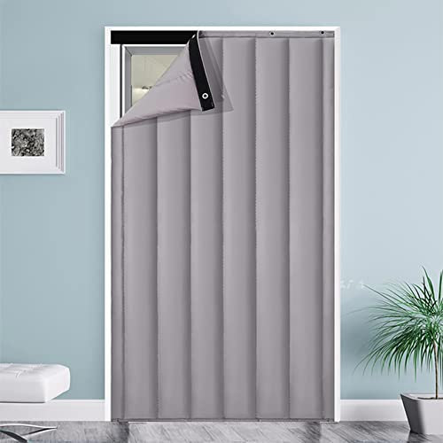 Rideau Anti Bruit Porte D'écran, De Porte D'hiver Chaud, Porte Rideau Thermique Anti Froid, Porte Rideau Isolant Phonique Anti Bruit, Rideau De Porte Épaississant D'hiver