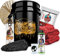 Nuke Guys professionelles Auto Waschset für die optimale Handwäsche - Gold Bucket 5GAL mit Grit Guard + Thick Shampoo 500ml + Felgengel 1L + Gamma Dryer XXL Trockentuch + Waschhandschuh