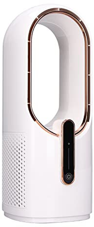 Ventilateur ultra silencieux sans pales, ventilateur de bureau portable à chargement USB, ventilateur de circulation d'air avec 3 vitesses de refroidissement, contrôle tactile, ventilateur puissant