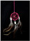SAWA-ART Traumfänger klein 6cm Knochen pink, Dreamcatcher small Fensterdeko Wanddeko Kleiner Traumfänger Autoanhänger, Autospiegel, Rückspiegel Boho Bohemian Dekoration handgefertigt