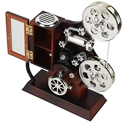 Spieldose Spieluhr Musikbox, Vintage Film Filmprojektor Modell Holz Metall Antike Musical Box Schmuckkiste Geschenk for Dekoration Spieluhren