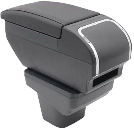 Double Layer Armrest Box For Suzuki Vitara 2015-2019 Center Console Storage Box with Cup Holder Accessories Black