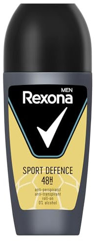 Rexona Men Deo Roll-On Sport Defence Anti-Transpirant mit 48 Stunden Schutz gegen Körpergeruch und Achselnässe 50 ml 1 Stück