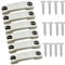 6Pack 316 Stainless Steel 1 Inch Strap tie Downs,Bimini Top Strap, Pad Eye,Footman's Loop for RV Camper,Boat,Kayaks,Jeep,Truck Tie Downs,for Battery and Portable Fuel Tanks. - No Rust