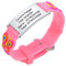 FLHEART Notfallarmband SOS Armband Kinder Telefonnummer - Wasserfest Rosa Silikon Anti Verloren Kinder Namenarmband Identifikationsarmband Kinderarmband Personalisiertes ID Armband für Mädchen