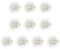 PATIKIL 10Stk 2.8 Chiffon Blumen Netz Stoff Blumen Nähen Gewebe Ornamente Stirnband Verzierungen für Heimwerker Handwerk Hochzeit Dekor Weiß