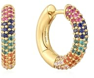 Ania Haie Damen-Creolen 925er Silber Farbstein One Size 88829492