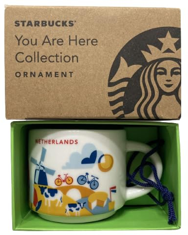 STARBUCKS - You Are Here Ornament The Netherlands (Holanda/Países Bajos) City Collection - Mini Taza Espresso, 2 fl.oz/ 59ml
